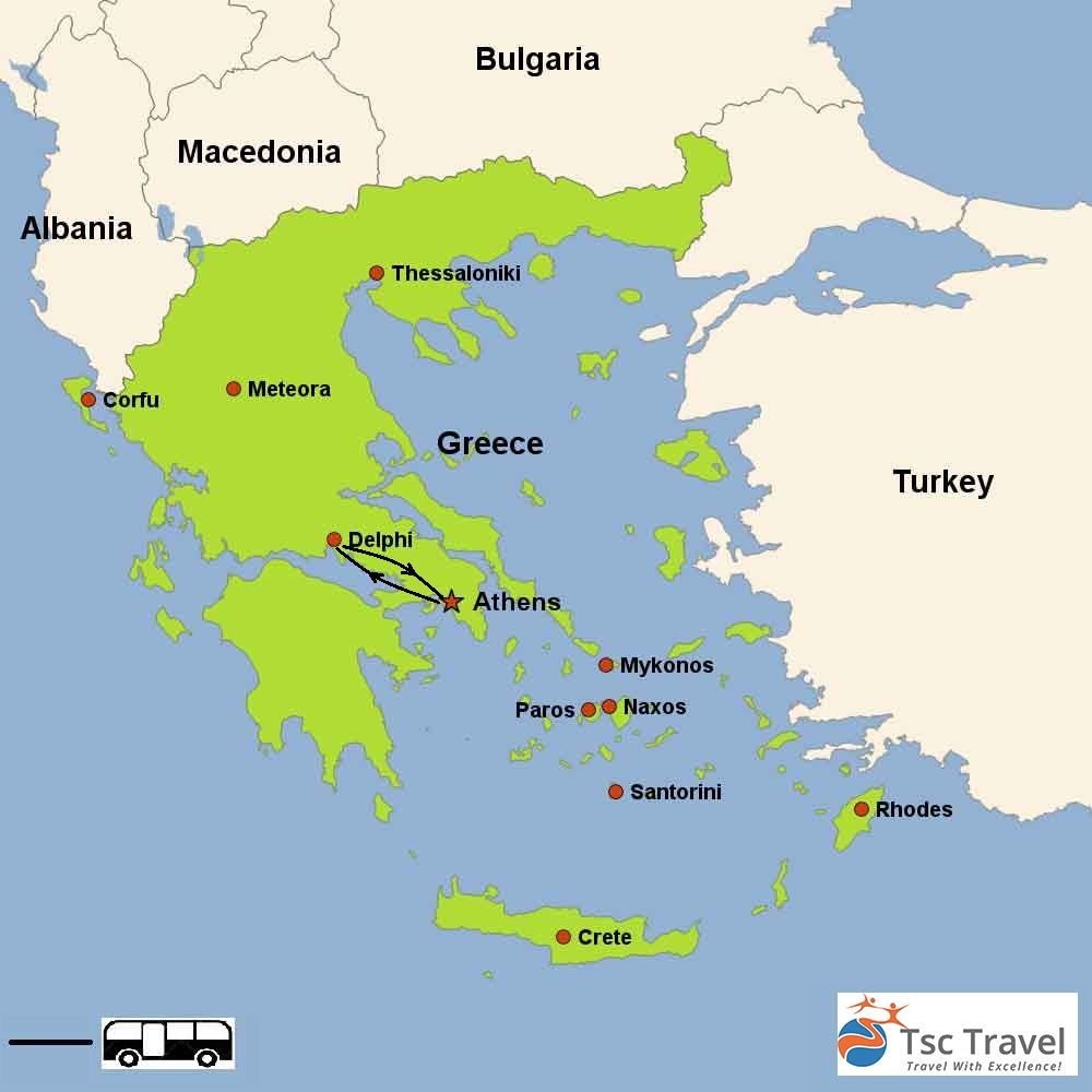 Delphi Tour Map